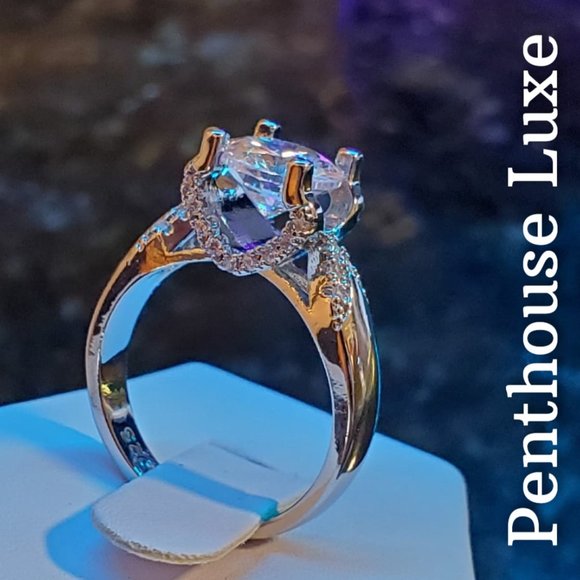 FINAL RESTOCK!! Floating Diamond Sterling Silver 925 Wedding Ring - Picture 3 of 8